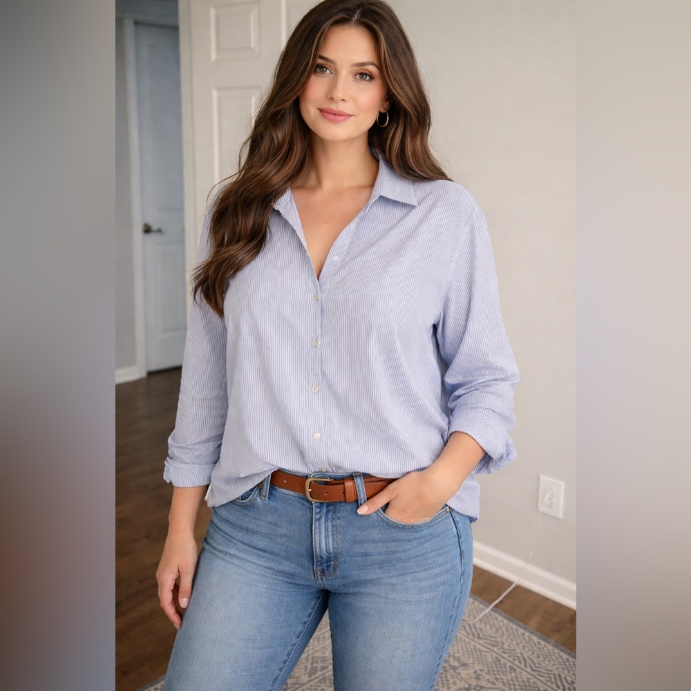 Zara Light Blue Button-Down Shirt. Size L. New with tag.